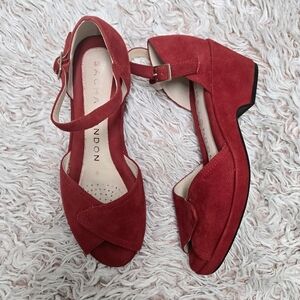 ❤️Sacha London Peep Toe Suede Heels